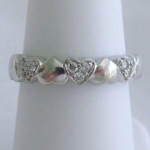 .15 Carat Diamond Heart Ring 10K White Gold!